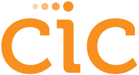 CIC logo orange - fading dots-2